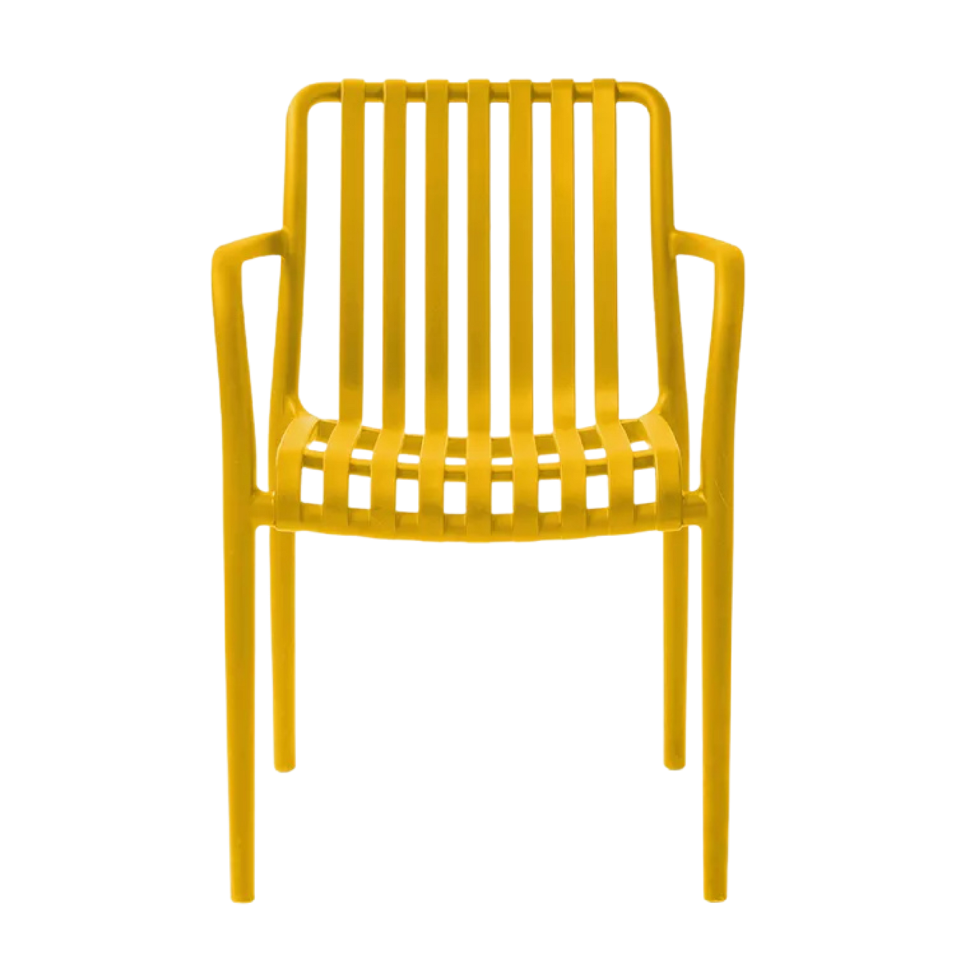 Paris Polypropylene Chair Yellow – Stackable Outdoor Cafe Restaurant Hospitality Seating
