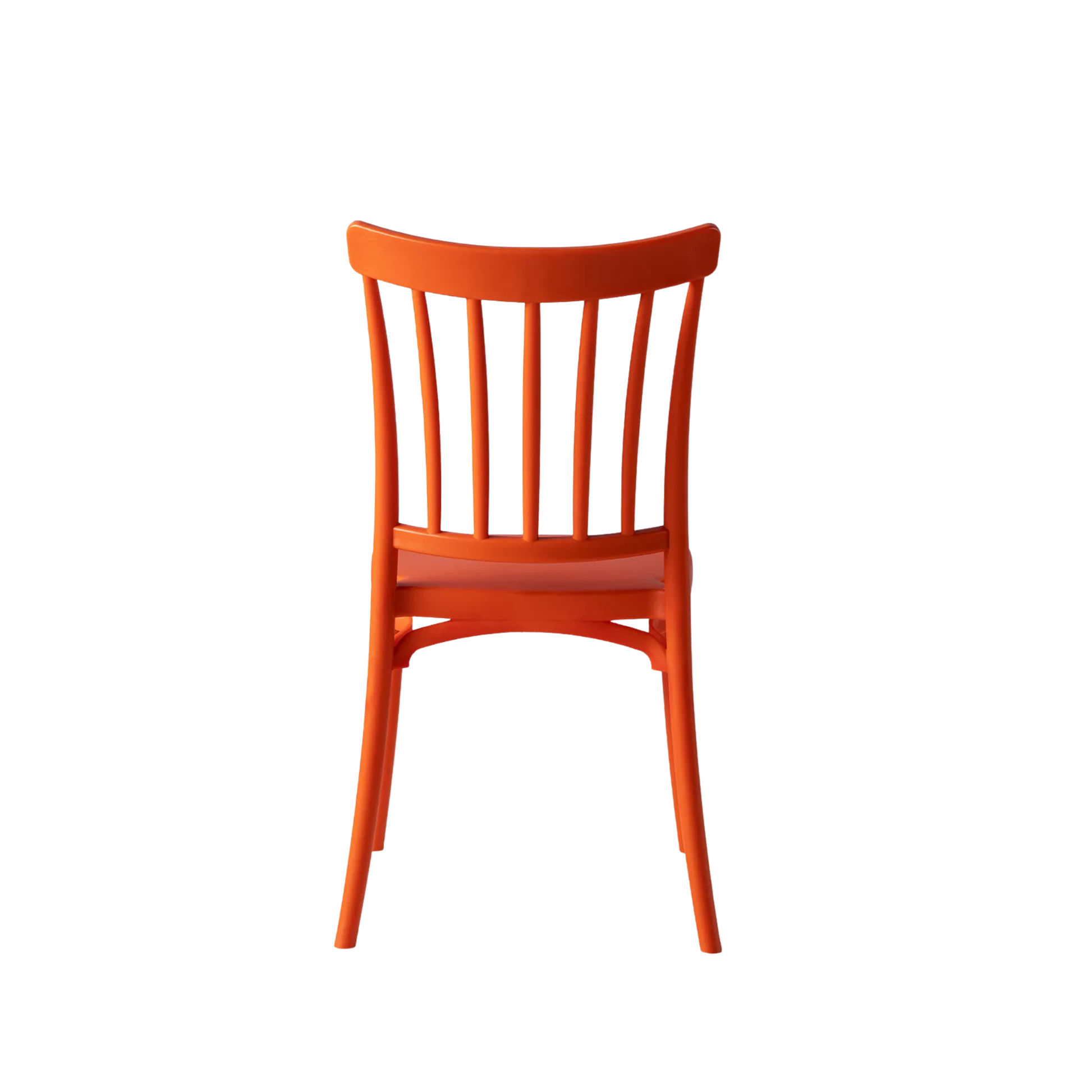 Alba Polypropylene Caffe/Bistro Stacking Chair Orange