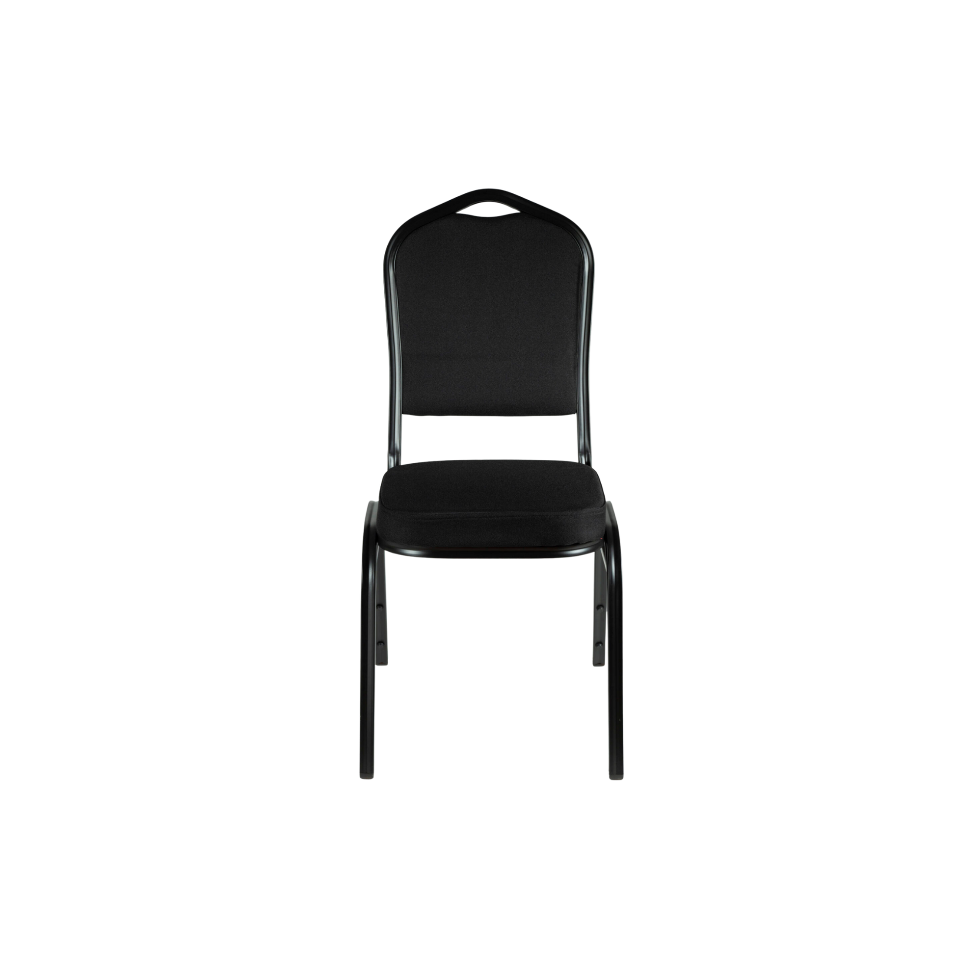 Premium Banquet Stacking Chair Full Black Without Pattern