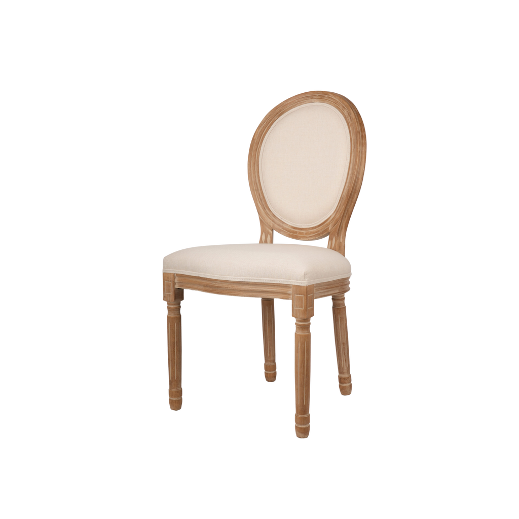 Louise Premium Wooden Stacking Chair Cream