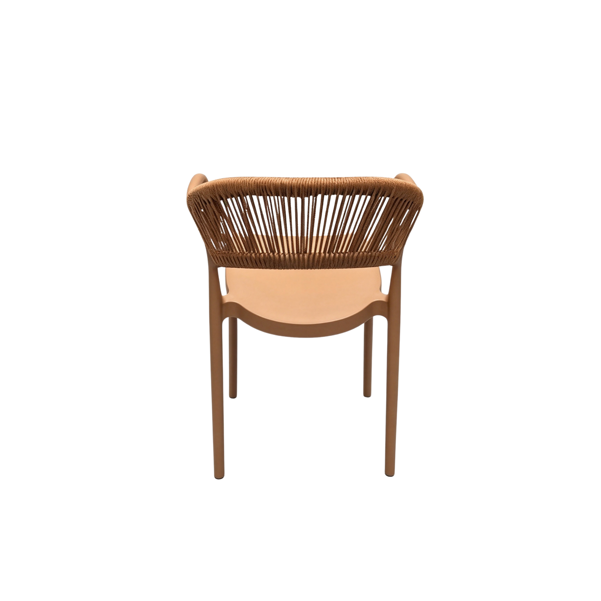 Coastal Rope-Back Polypropylene Armchair Brown – Indoor & Outdoor Café and Garden Chair