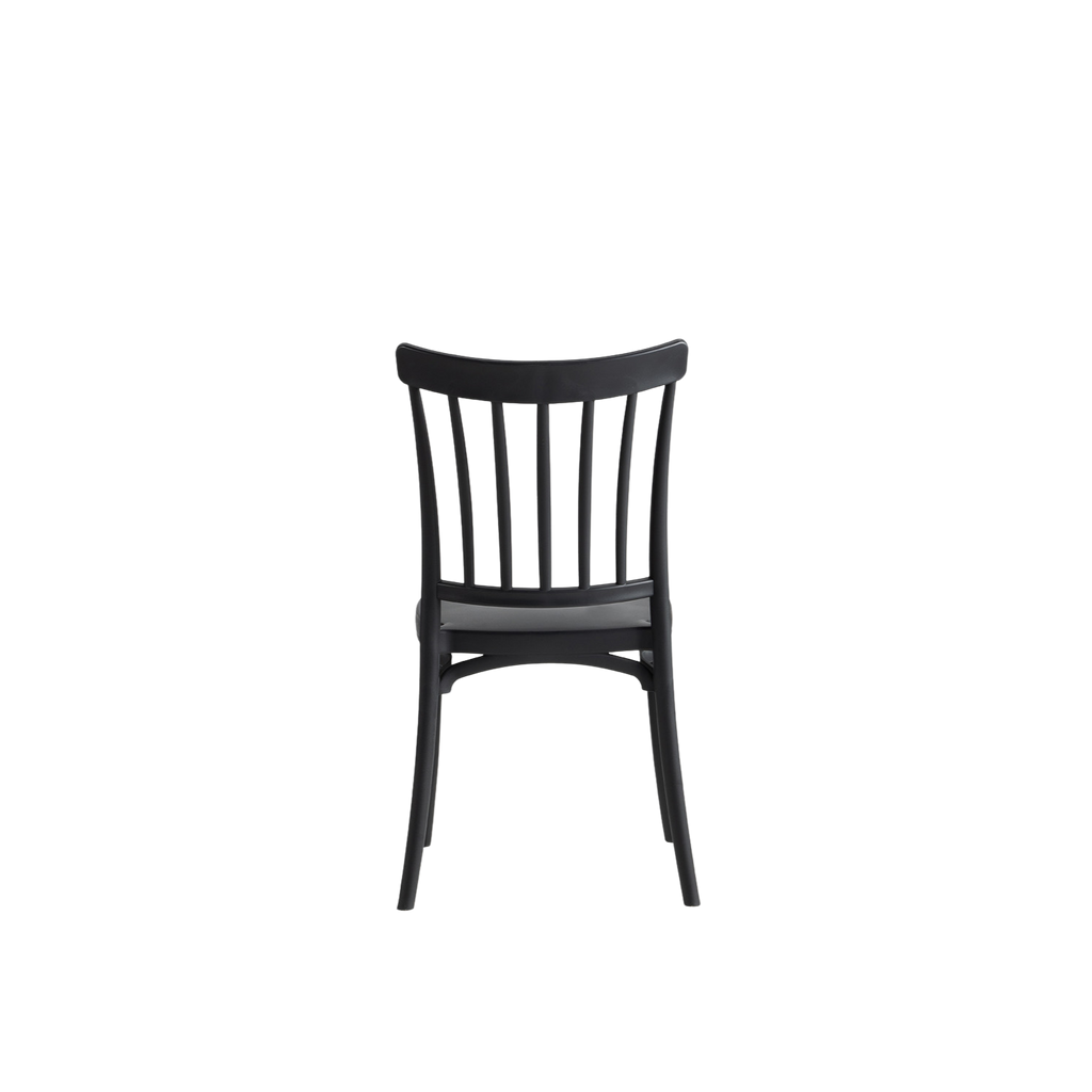 Alba Polypropylene Caffe/Bistro Stacking Chair Graphite