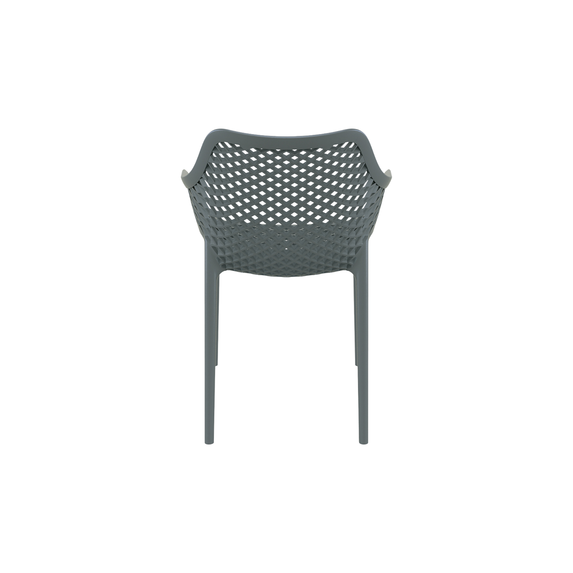 Air XL Armchair Charcoal – Stackable Outdoor Café Chair for Coffee Shops, Patios & Home Gardens