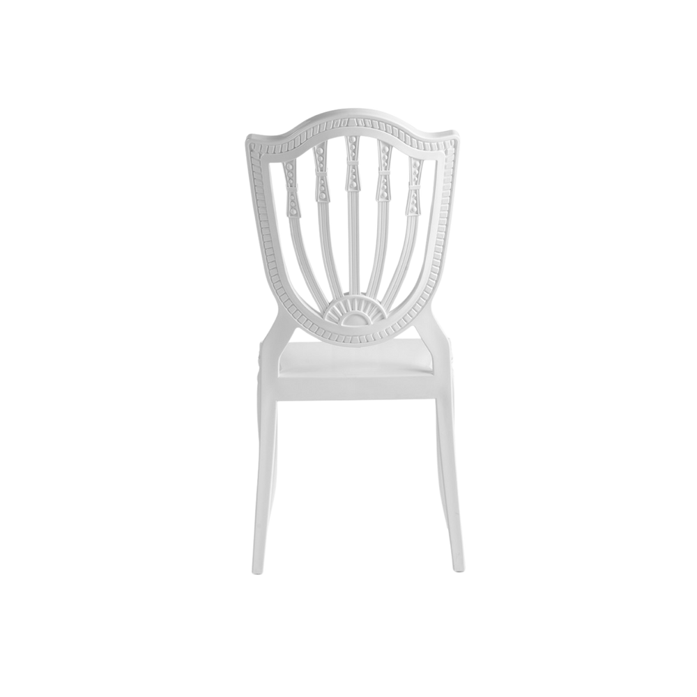 Chiavari Divine Lounge Stacking Polypropylene Chair White