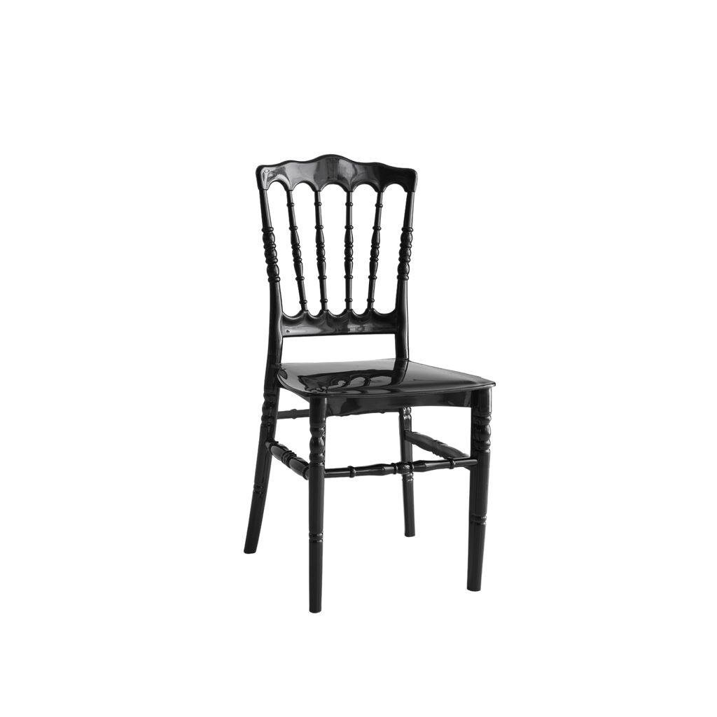 Chiavari Napoleon Polypropylene Stacking Chair Black