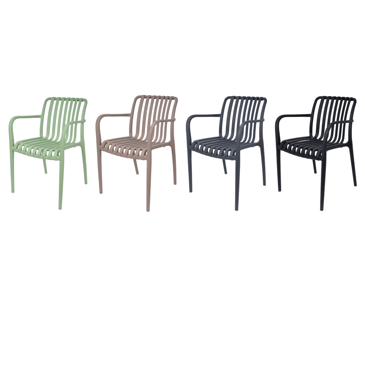 Paris Polypropylene Chair Sage Green – Stackable Outdoor Cafe Restaurant Hospitality Seating