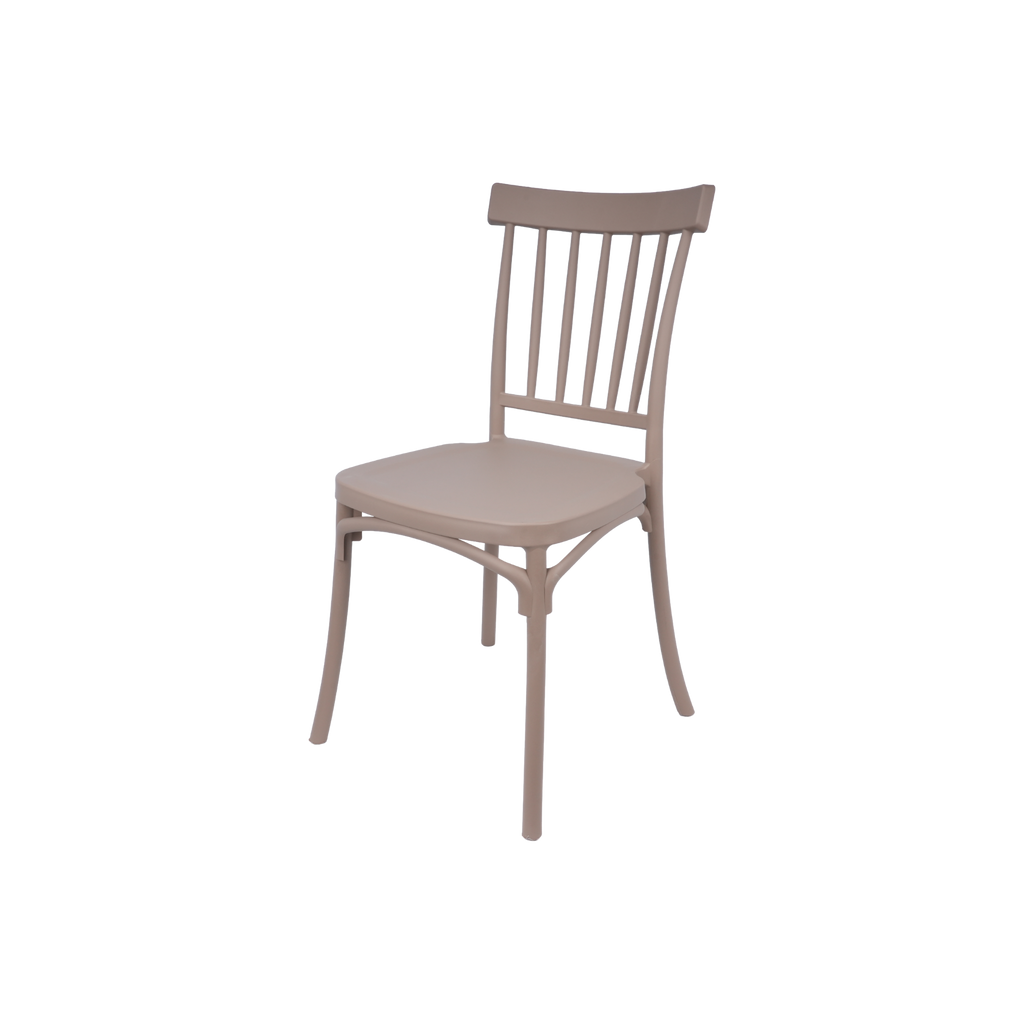 Standard Polypropylene Café Chair Cream For Indoor & Outdoor Commercial Seating