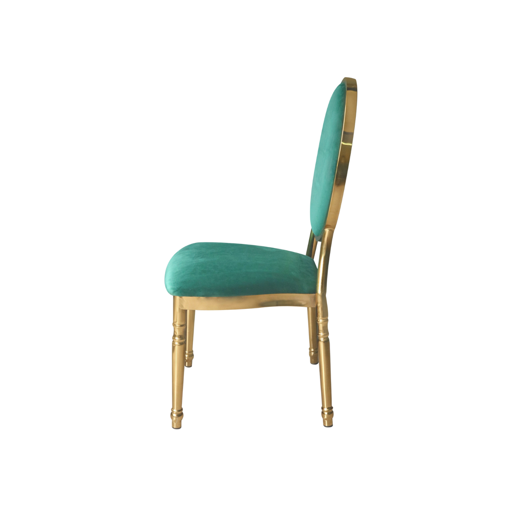 Bliss Dining Stacking Chair Velvet Green