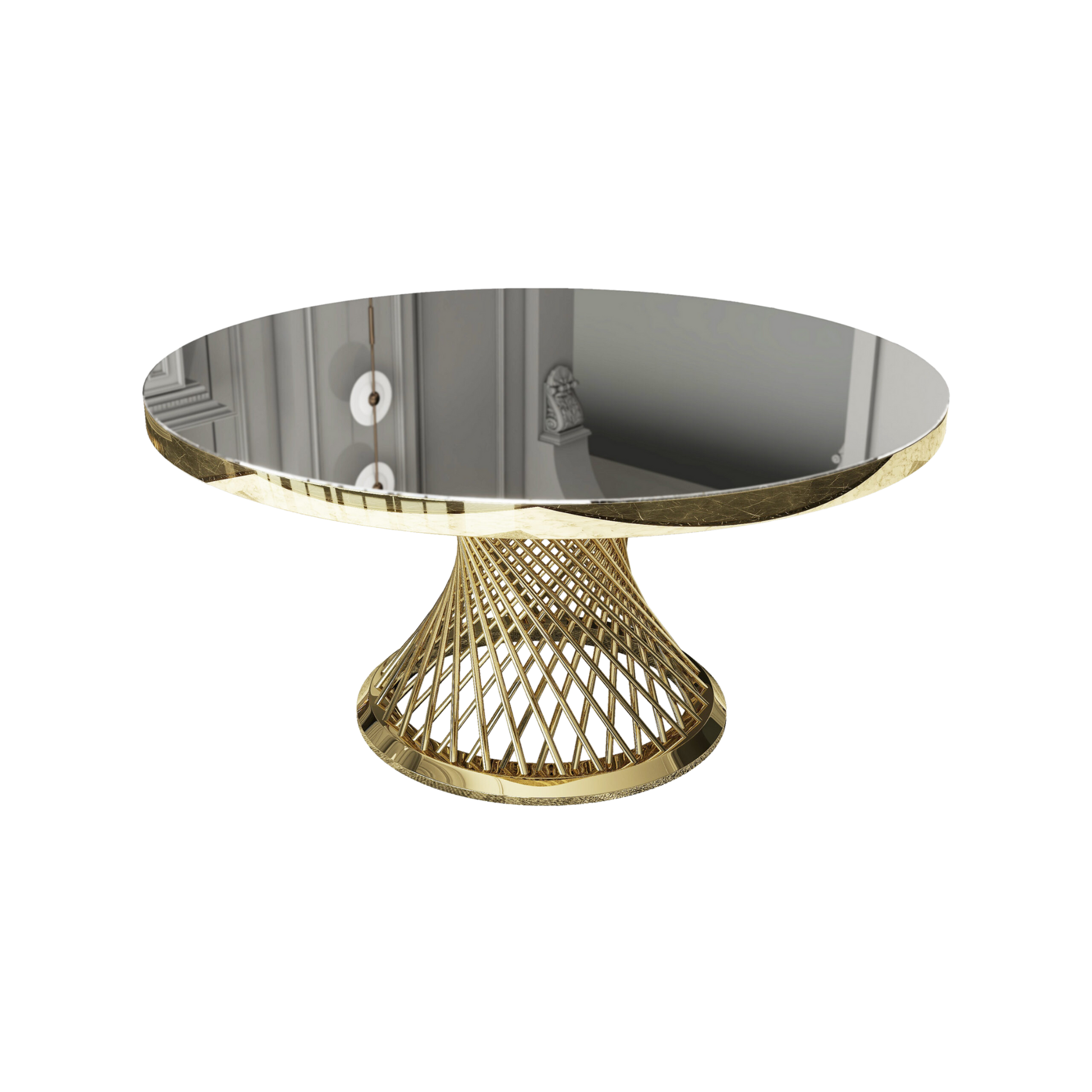 Gold Luxury Round Banqueting Table – 180 cm