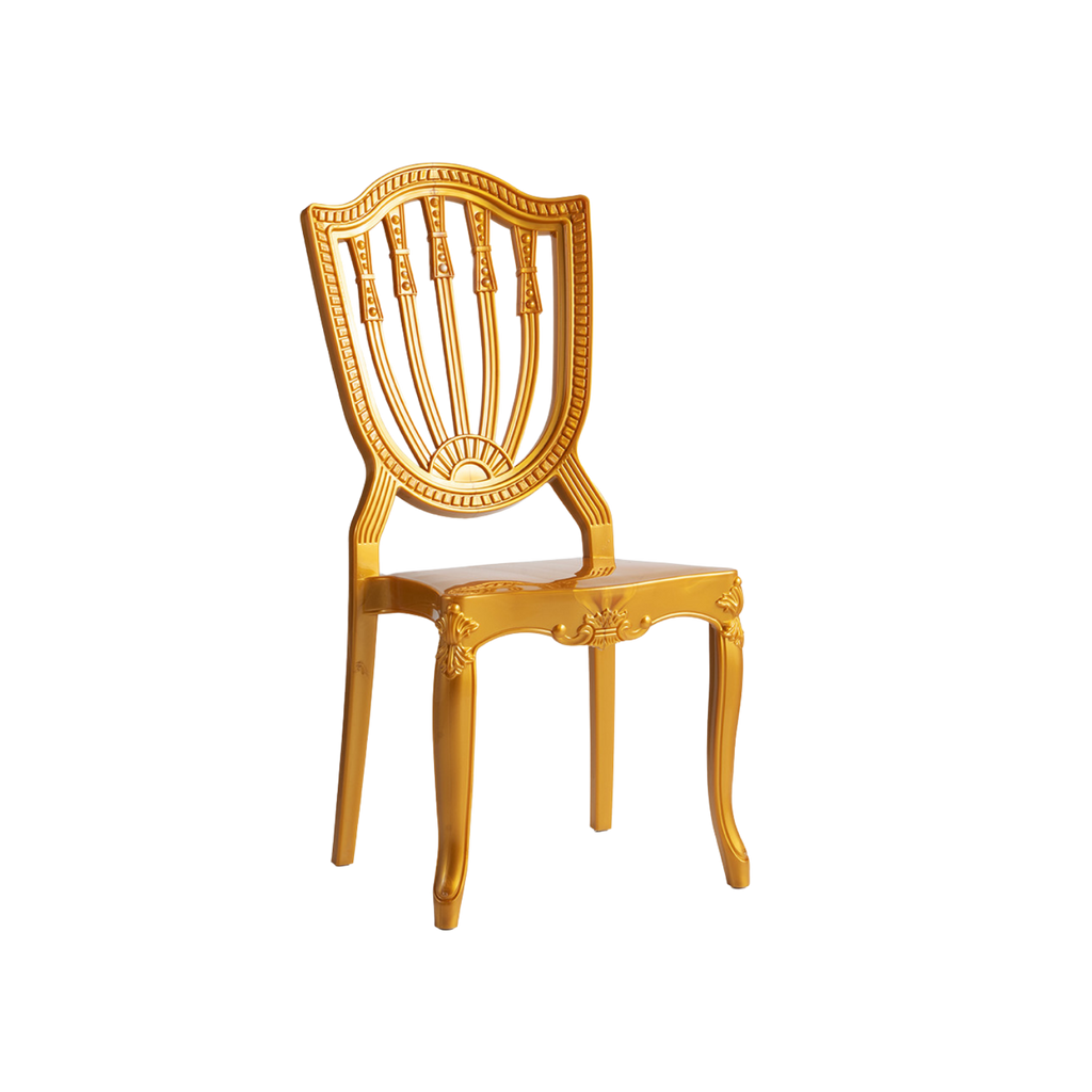 Chiavari Divine Lounge Stacking Polypropylene Chair Gold