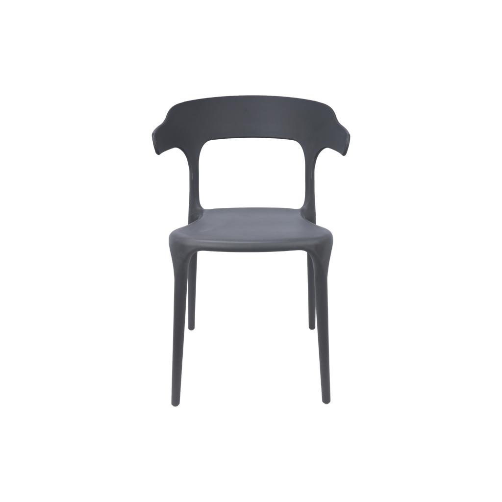 Amalfi Stackable Polypropylene Chair Charcoal for Cafés, Beach Bars, Pubs, Restaurants & Gardens