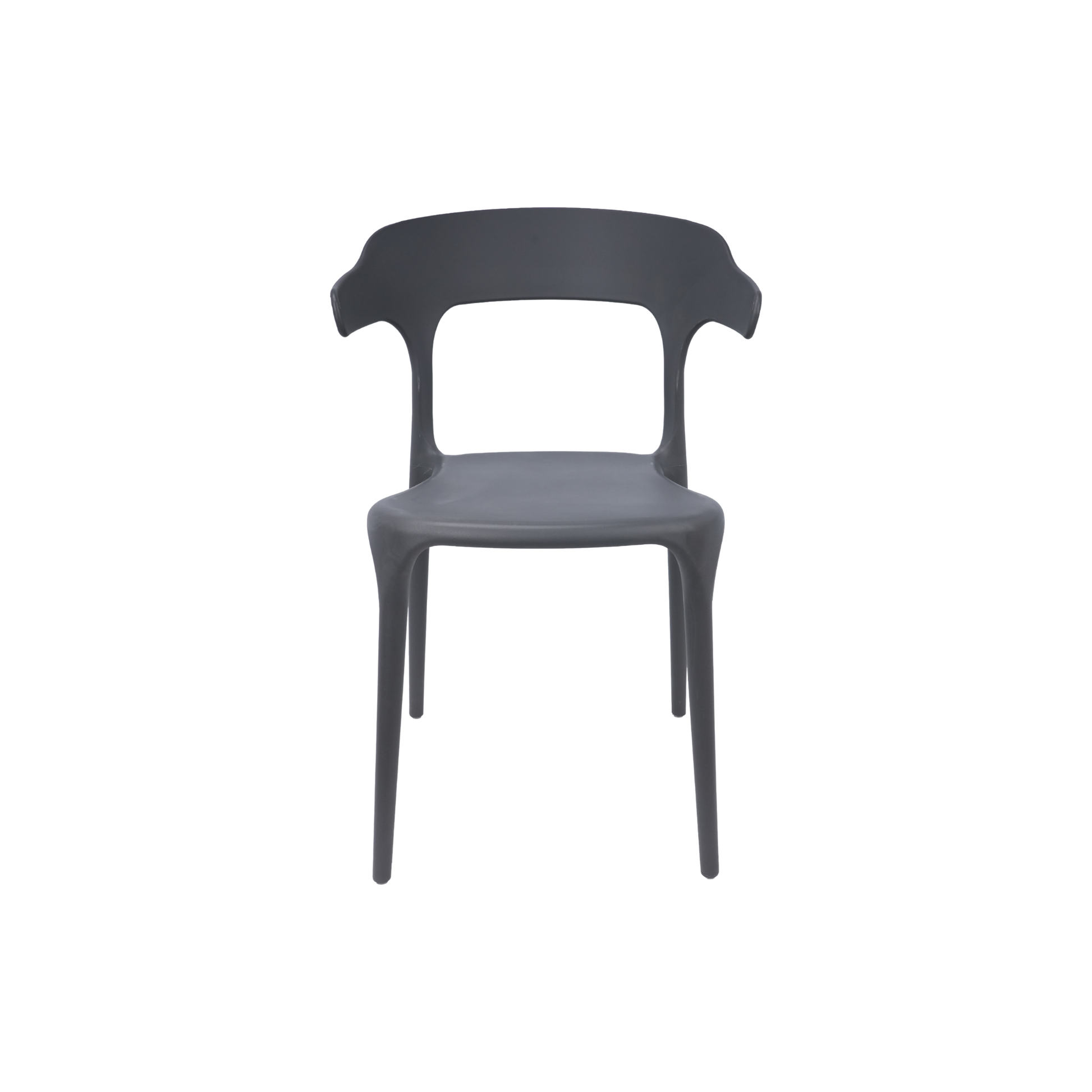Amalfi Stackable Polypropylene Chair Charcoal for Cafés, Beach Bars, Pubs, Restaurants & Gardens