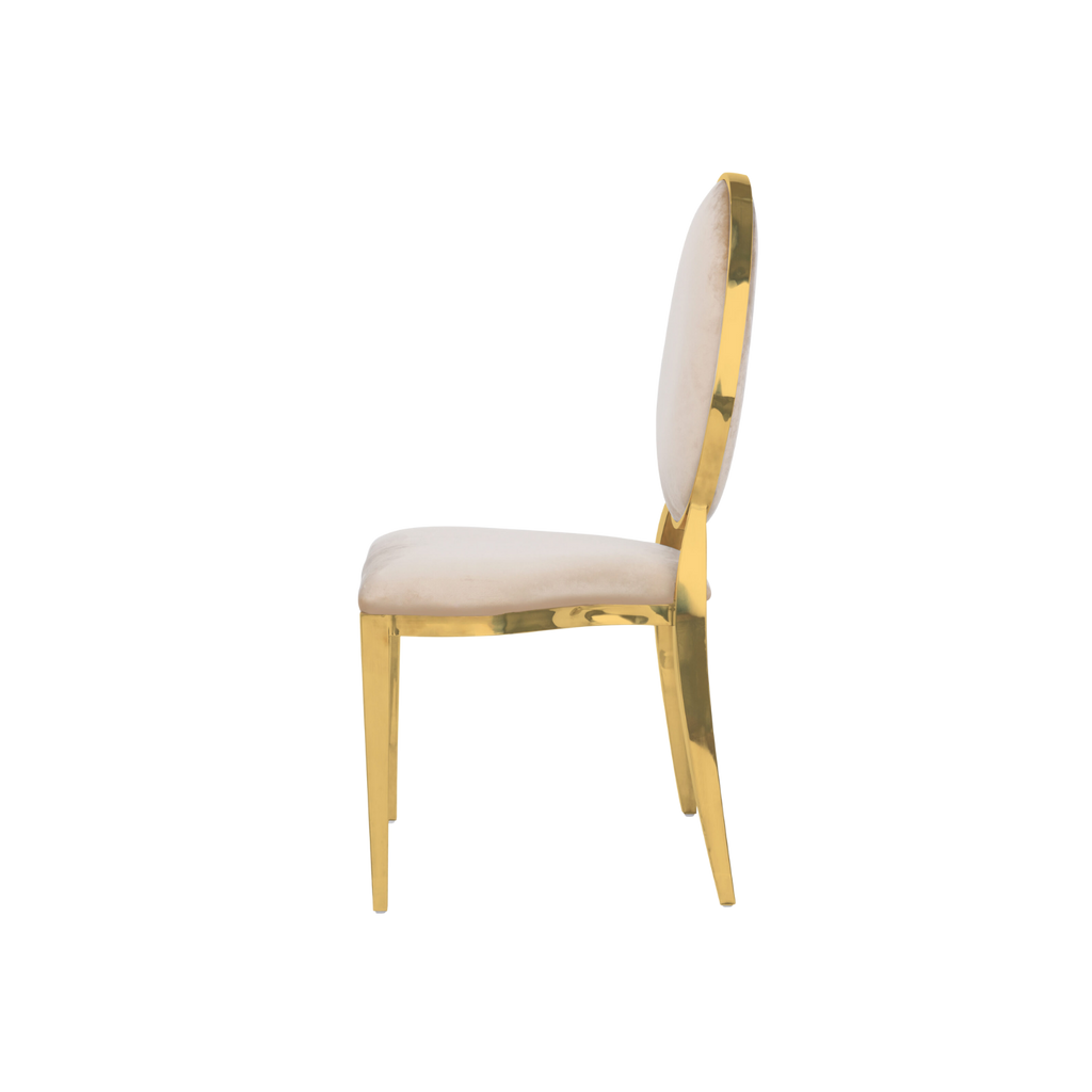 Washington Plus Upholstery Stacking Chair Velvet - Beige