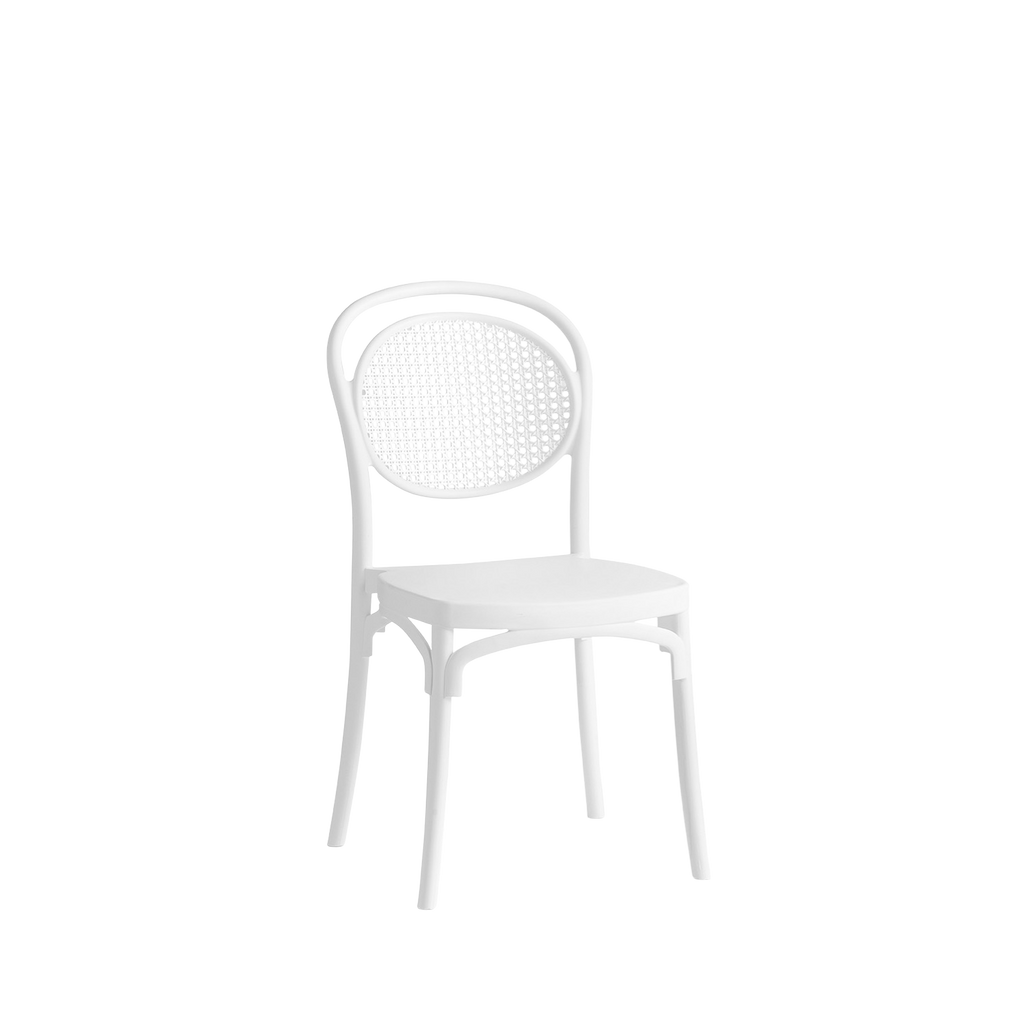 Sera Caffe/Bistro Polypropylene Stacking Chair White