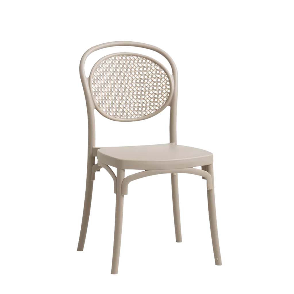 Sera Caffe/Bistro Polypropylene Stacking Chair Cream