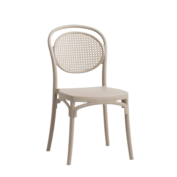 Sera Caffe/Bistro Polypropylene Stacking Chair Cream