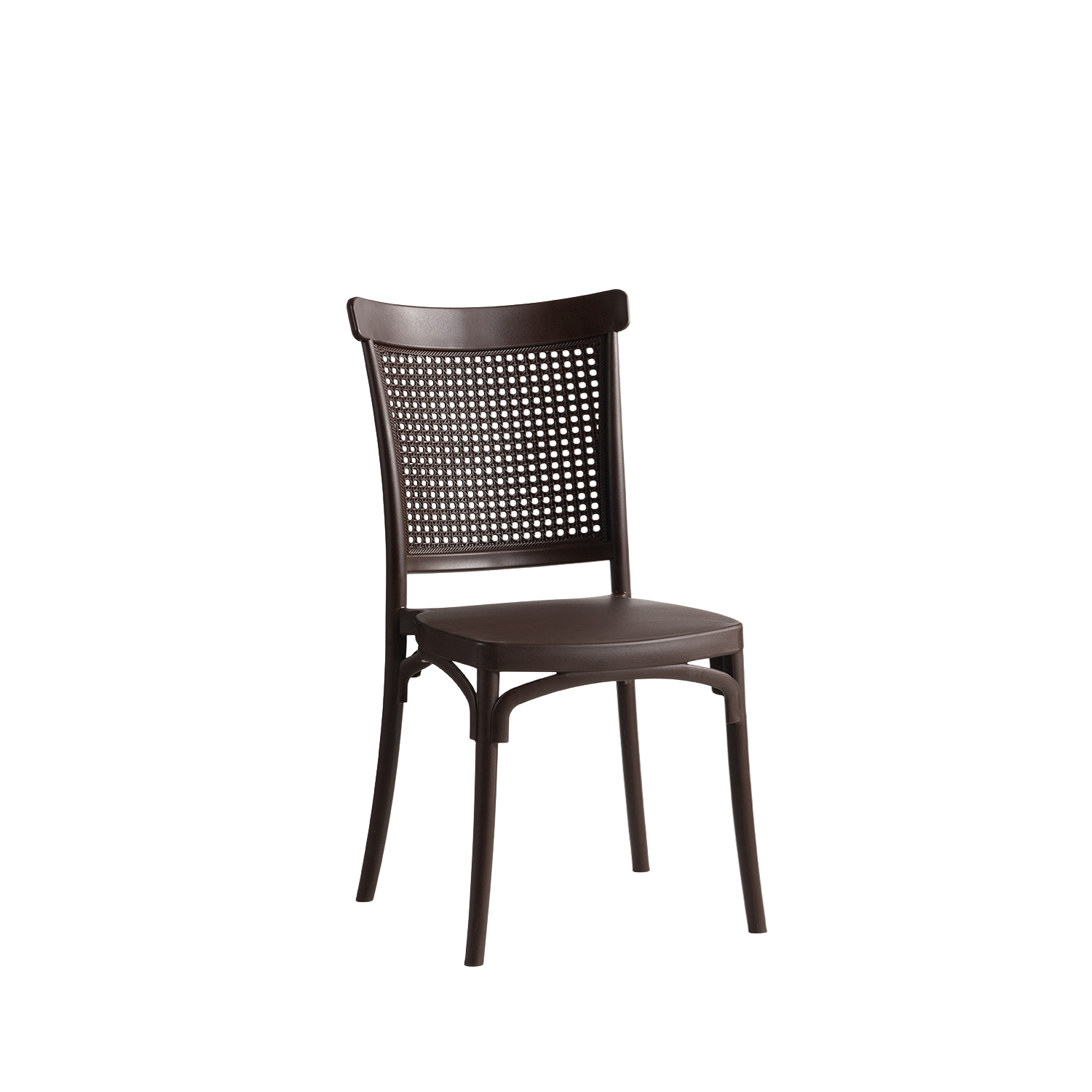 Lima Caffe/Bistro Polypropylene Stacking Chair Brown
