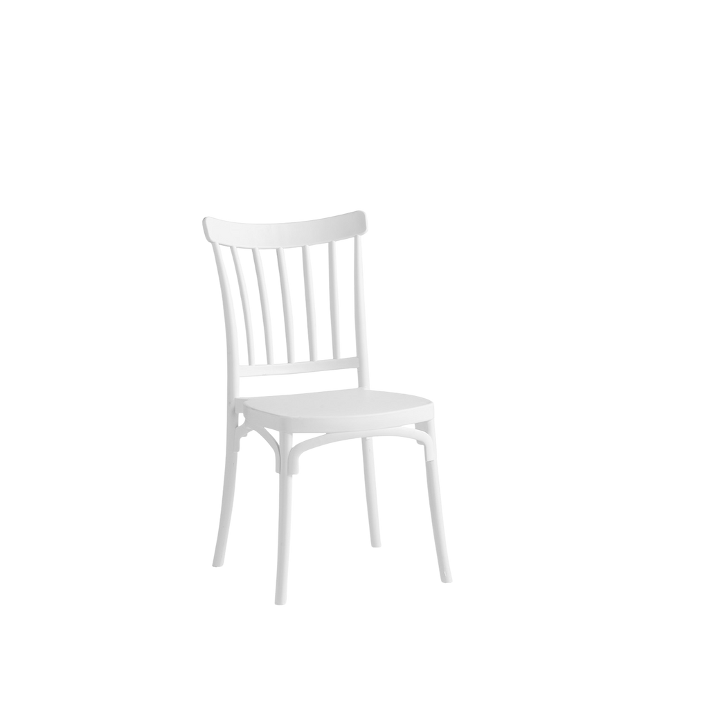 Alba Polypropylene Caffe/Bistro Stacking Chair White
