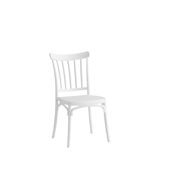 Alba Polypropylene Caffe/Bistro Stacking Chair White