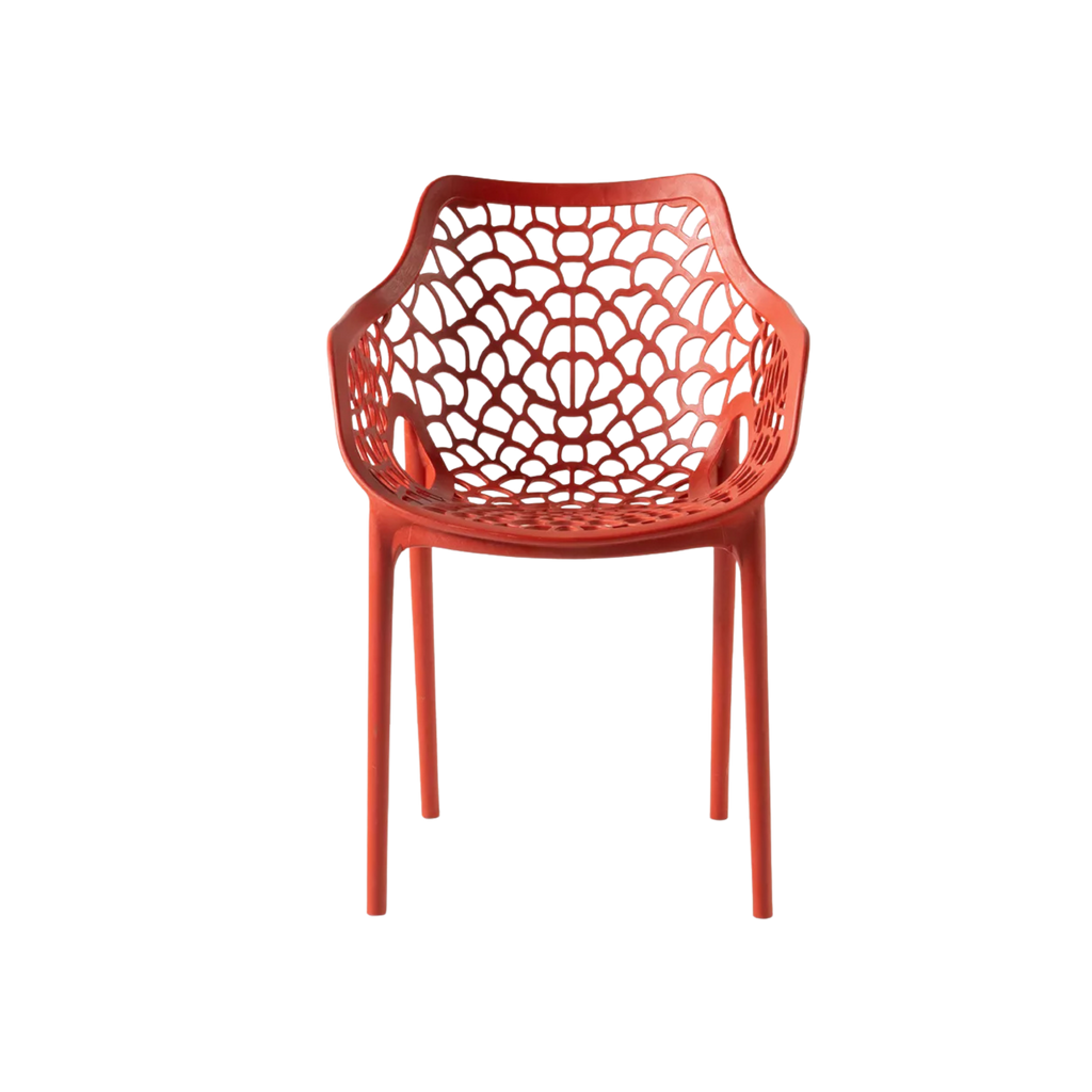 Viva Polypropylene Chair Red  – Stackable Commercial Outdoor Seating