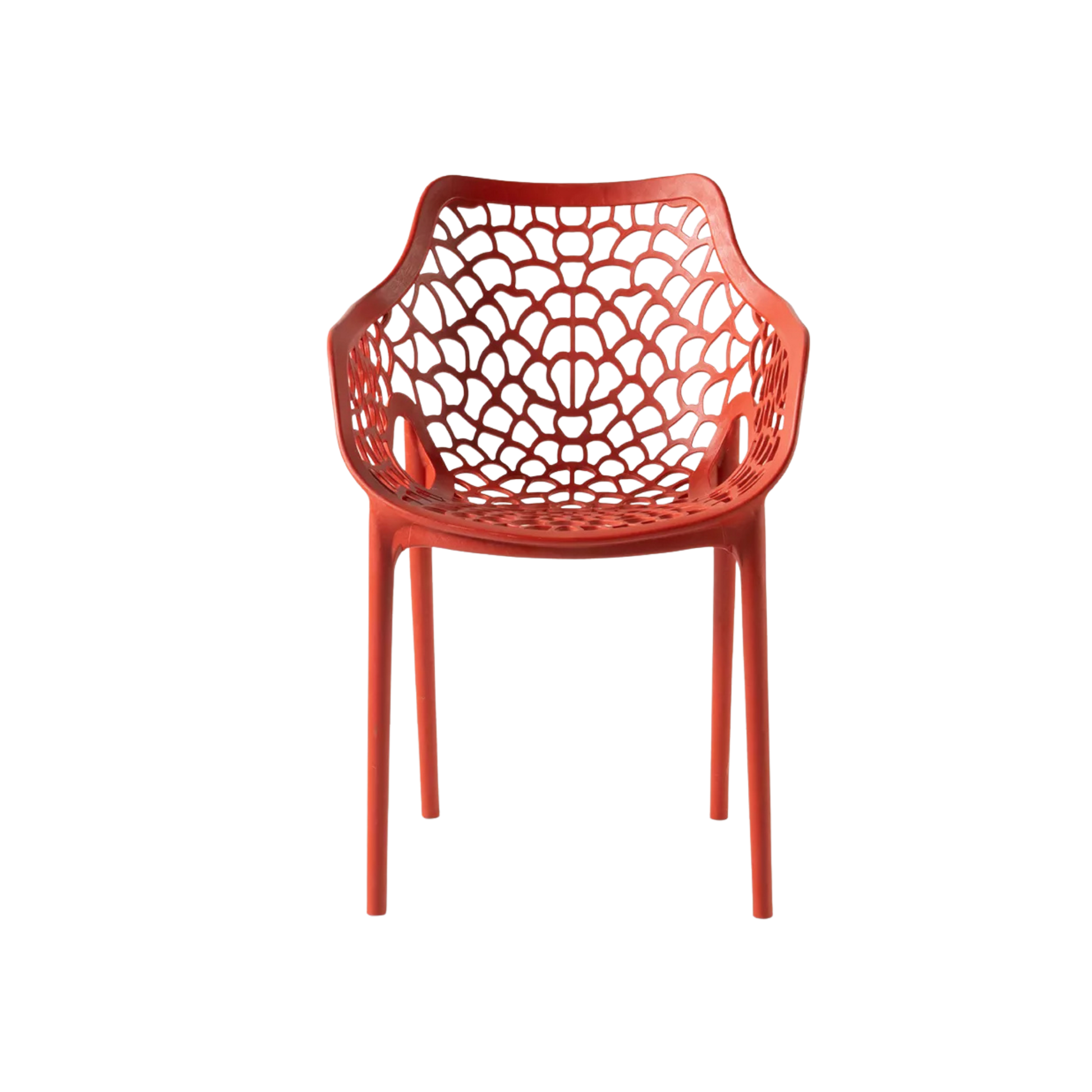 Viva Polypropylene Chair Red  – Stackable Commercial Outdoor Seating