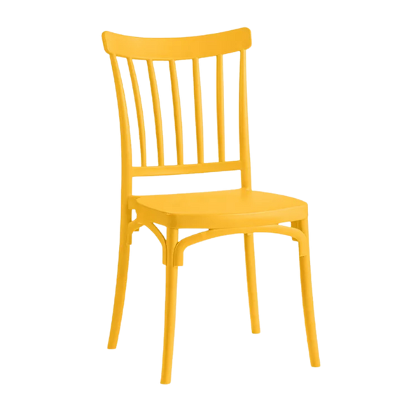 Alba Polypropylene Caffe/Bistro Stacking Chair Yellow