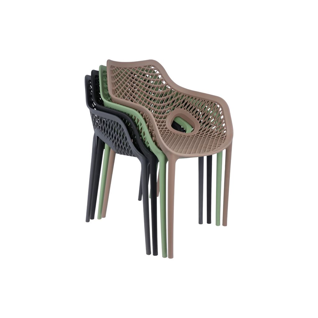 Air XL Armchair Sage Green – Stackable Outdoor Café Chair for Coffee Shops, Patios & Home Gardens (Copy)