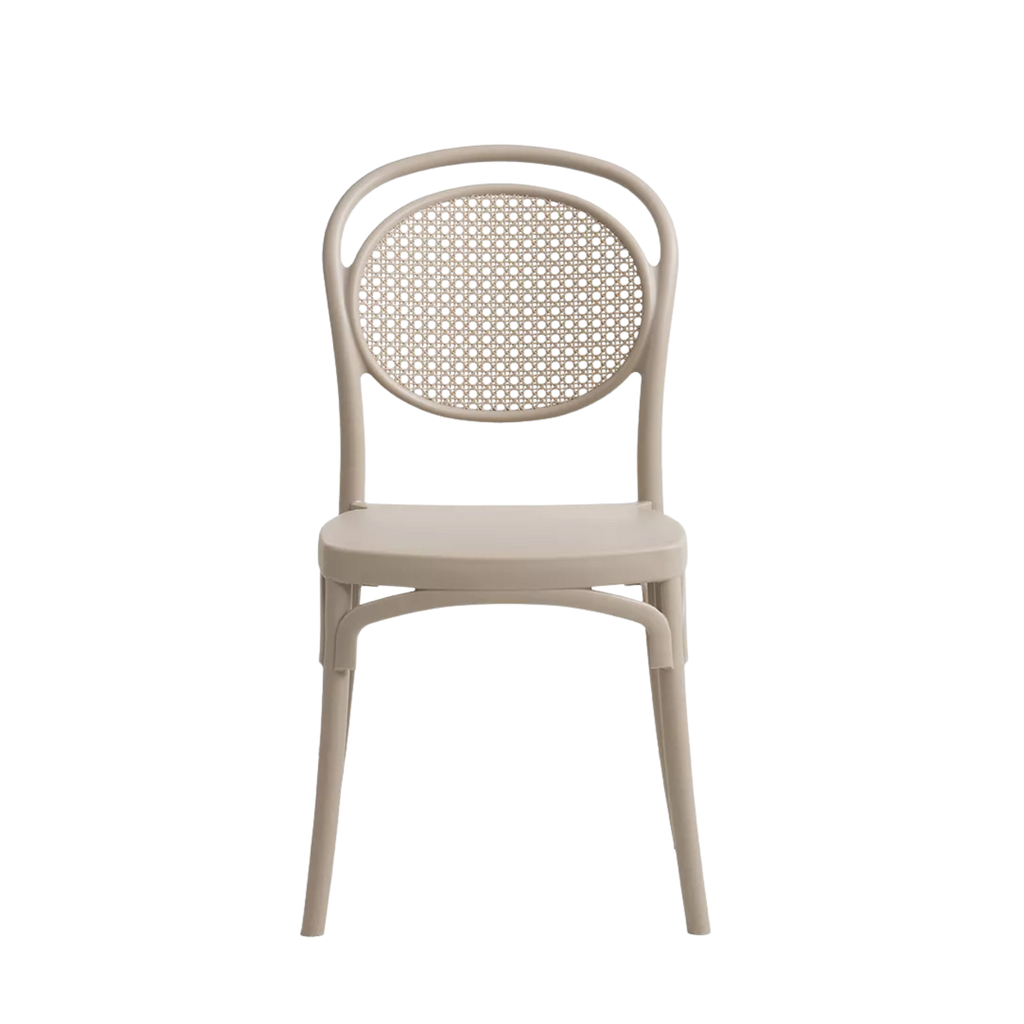 Sera Caffe/Bistro Polypropylene Stacking Chair Cream