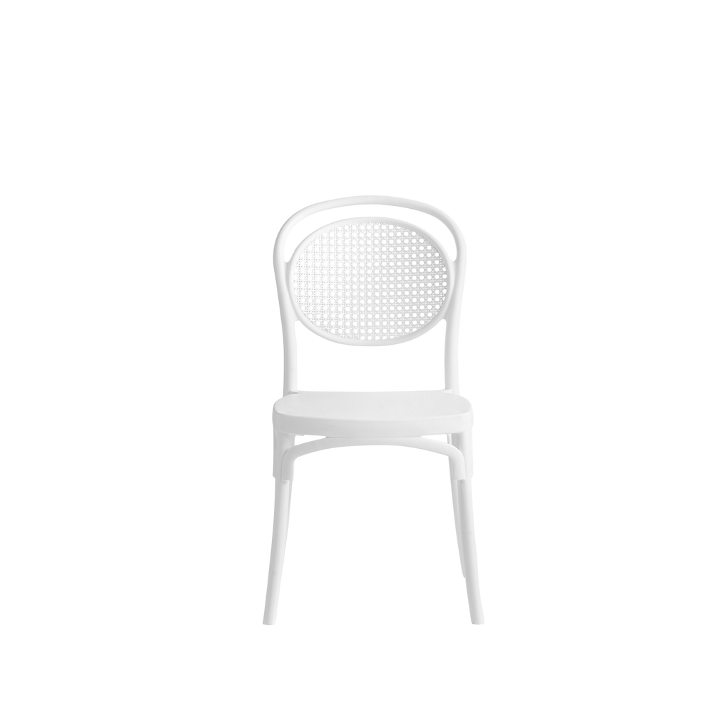 Sera Caffe/Bistro Polypropylene Stacking Chair White