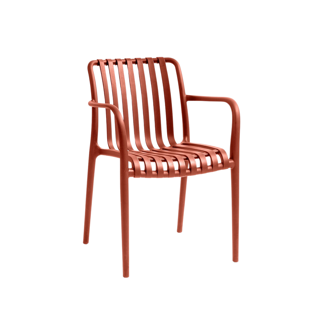 Paris Polypropylene Chair Red – Stackable Outdoor Cafe Restaurant Hospitality Seating