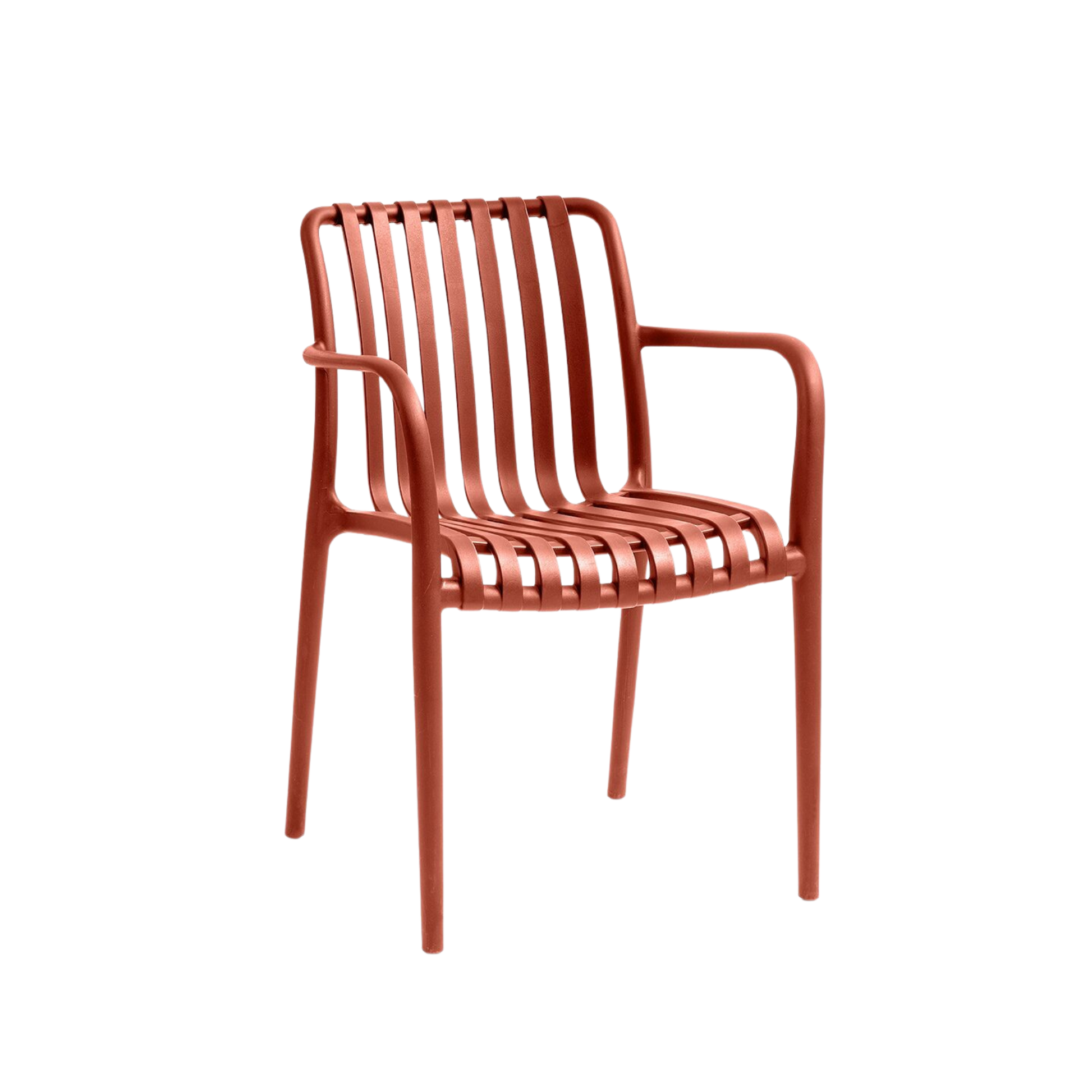 Paris Polypropylene Chair Red – Stackable Outdoor Cafe Restaurant Hospitality Seating