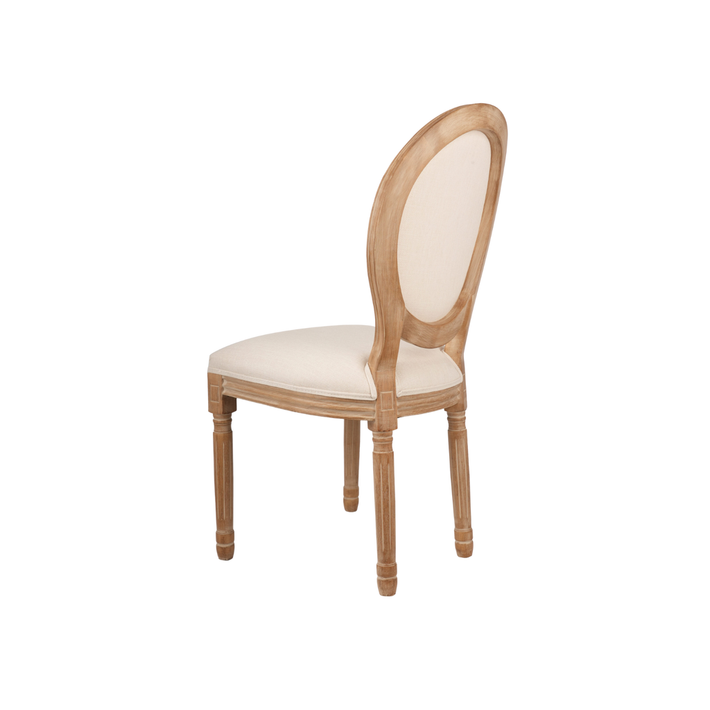Louise Premium Wooden Stacking Chair Cream