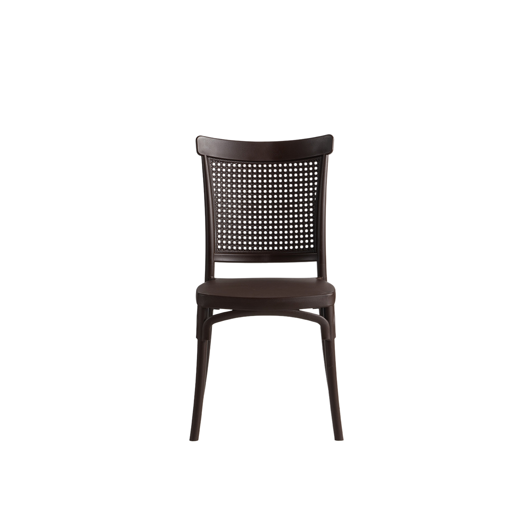 Lima Caffe/Bistro Polypropylene Stacking Chair Brown
