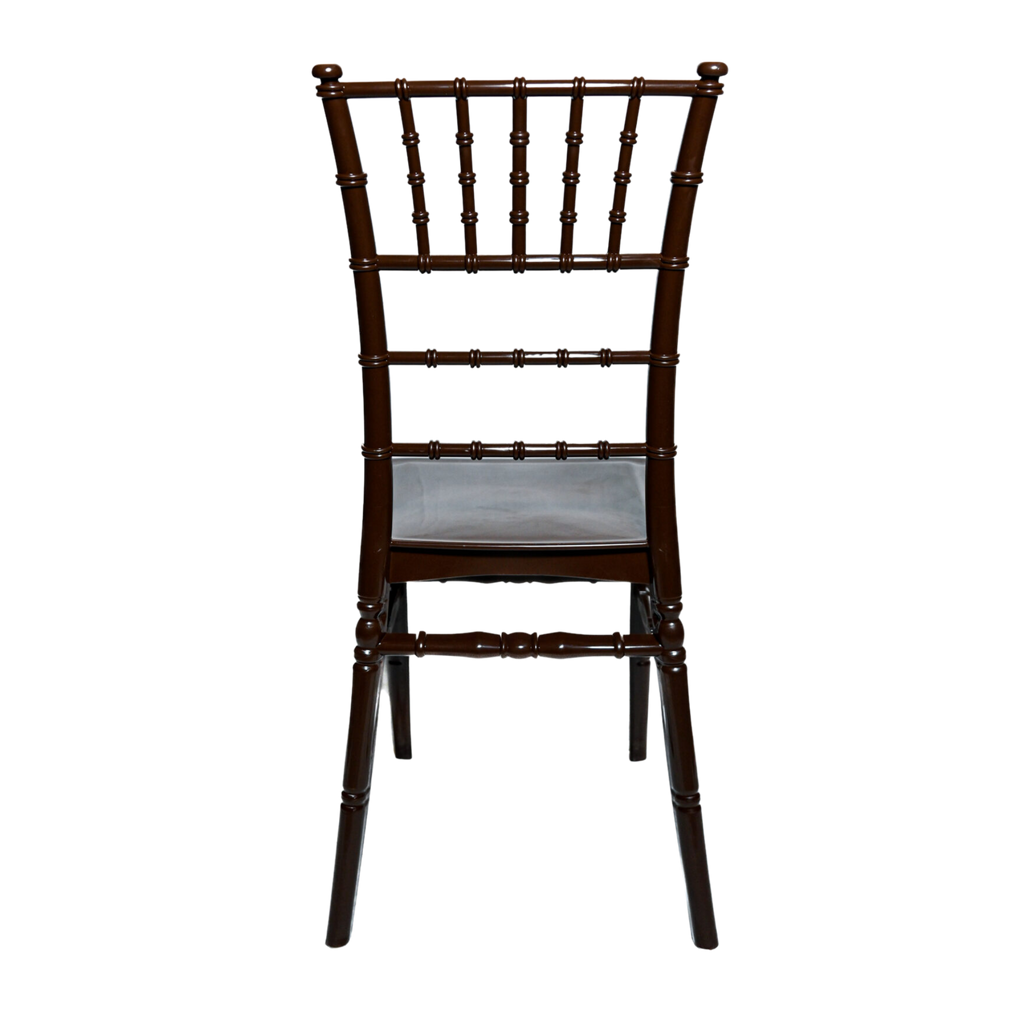 Chiavari Tiffany Polypropylene Stacking Chair Dark Brown