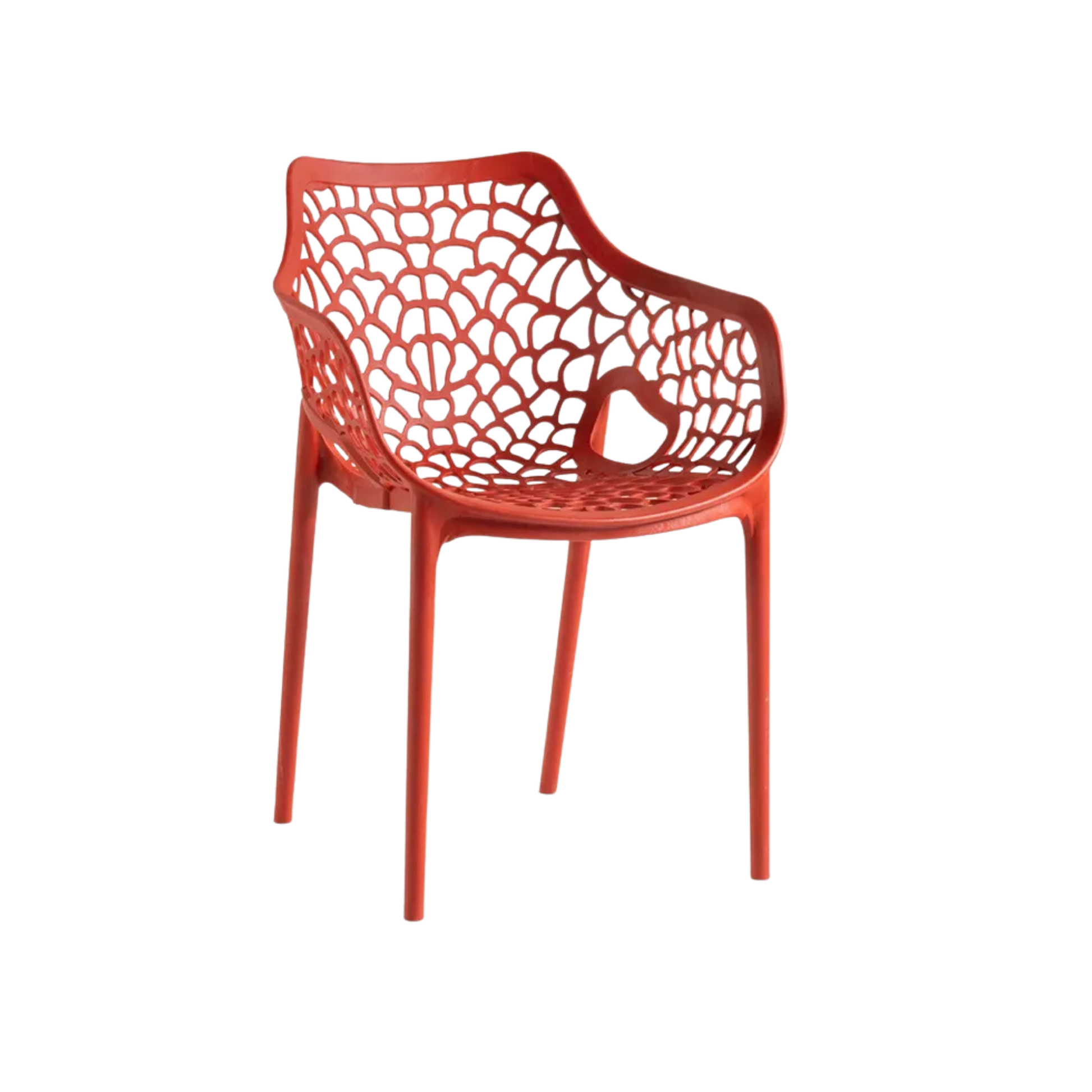 Viva Polypropylene Chair Red  – Stackable Commercial Outdoor Seating