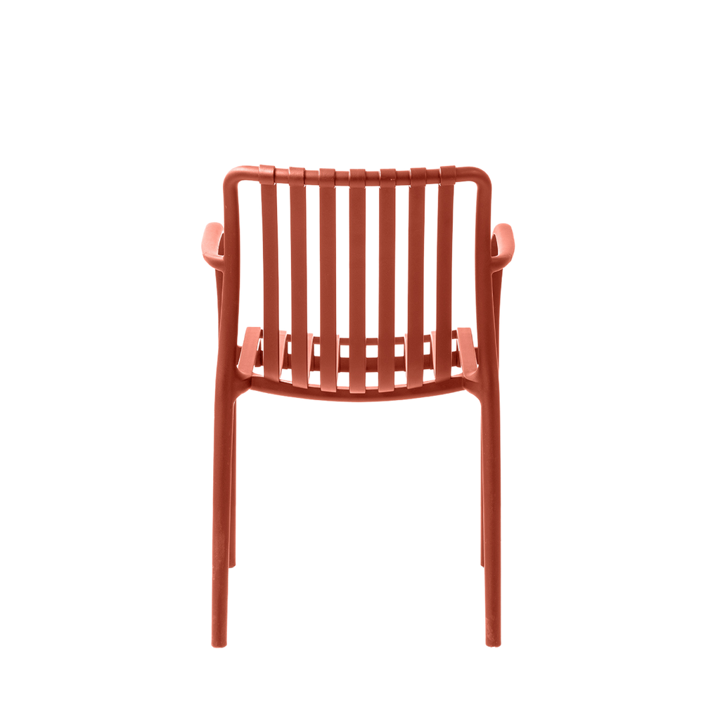 Paris Polypropylene Chair Red – Stackable Outdoor Cafe Restaurant Hospitality Seating