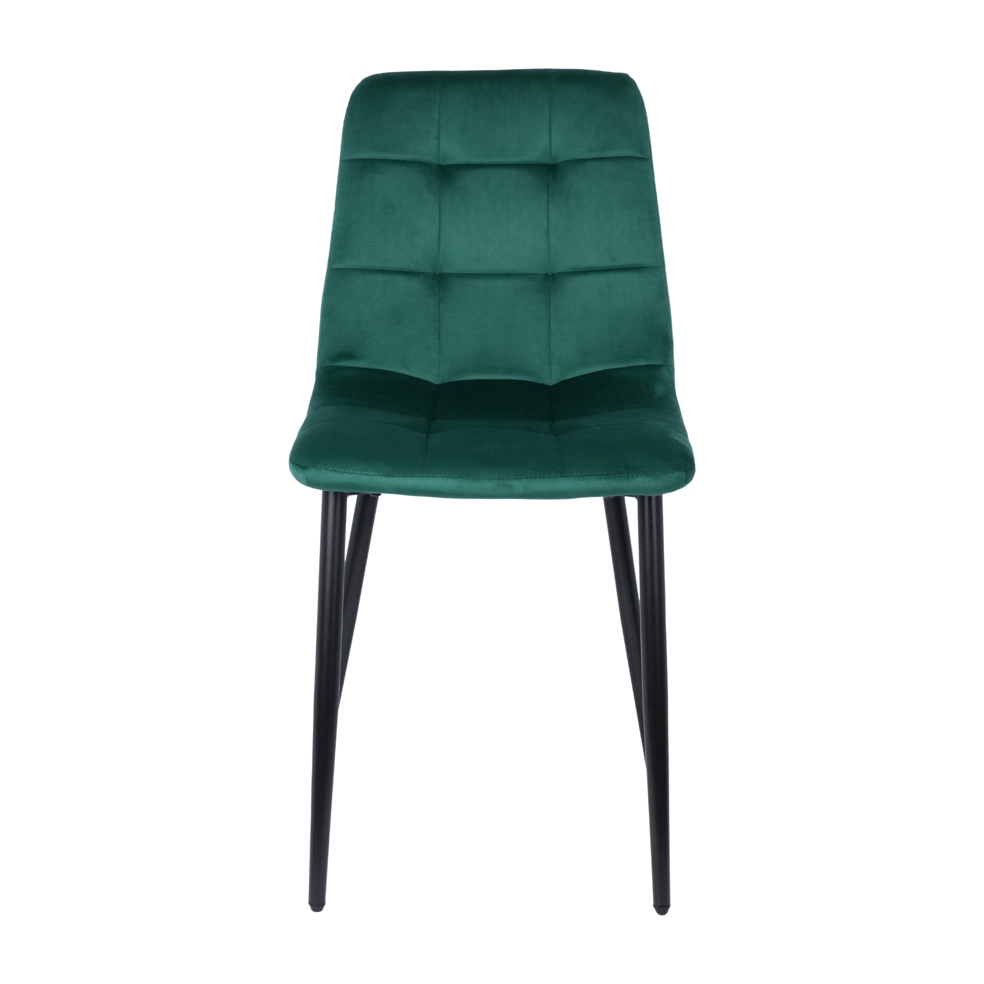 Velvet Dining Chair with Metal Legs Emerald Green