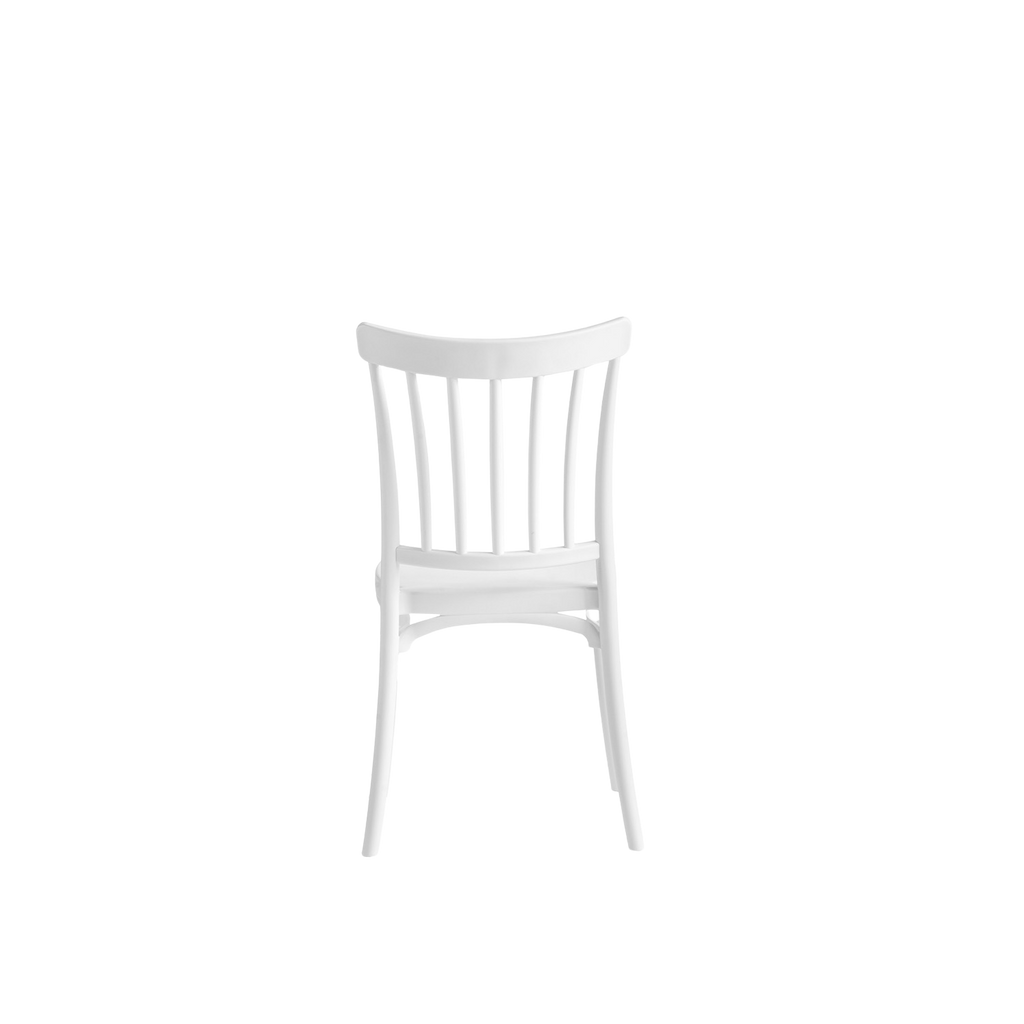 Alba Polypropylene Caffe/Bistro Stacking Chair White