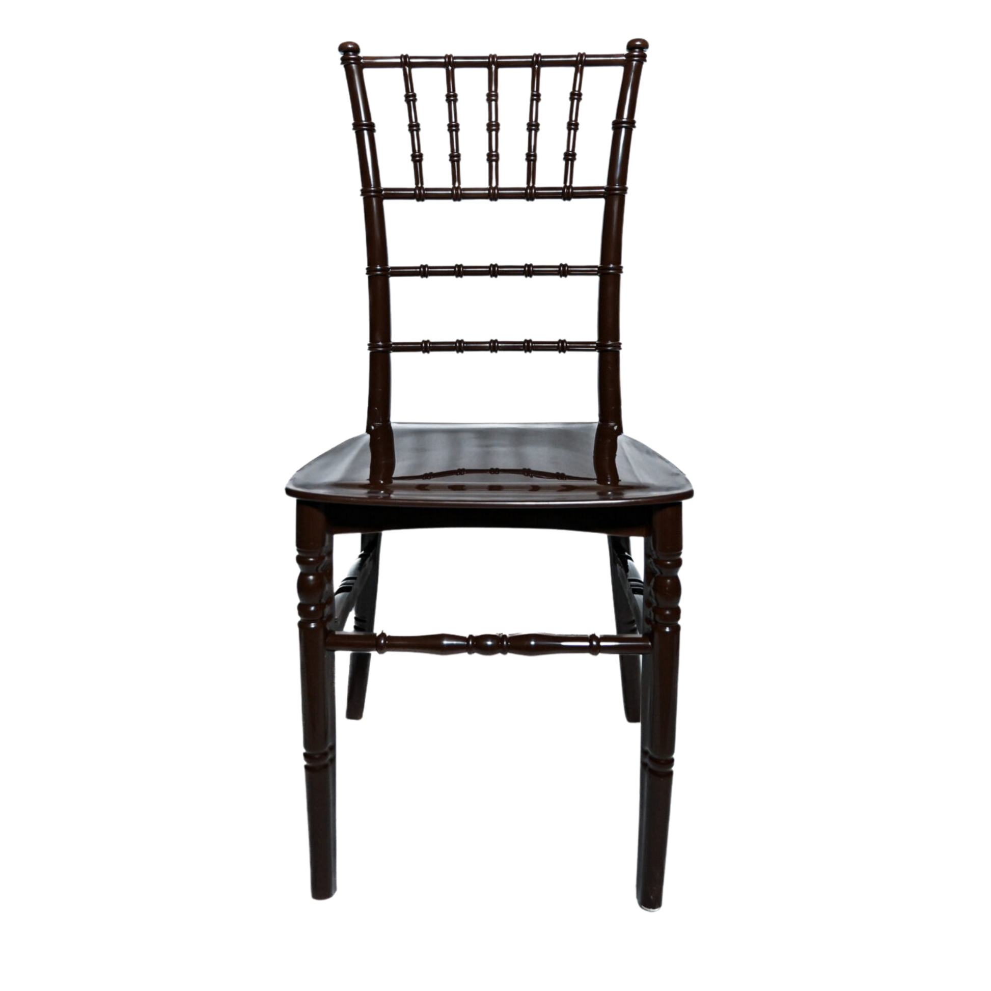 Chiavari Tiffany Polypropylene Stacking Chair Dark Brown