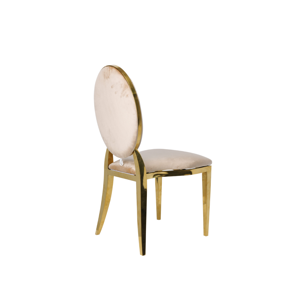 Washington Upholstery Stacking Chair Velvet Light Brown