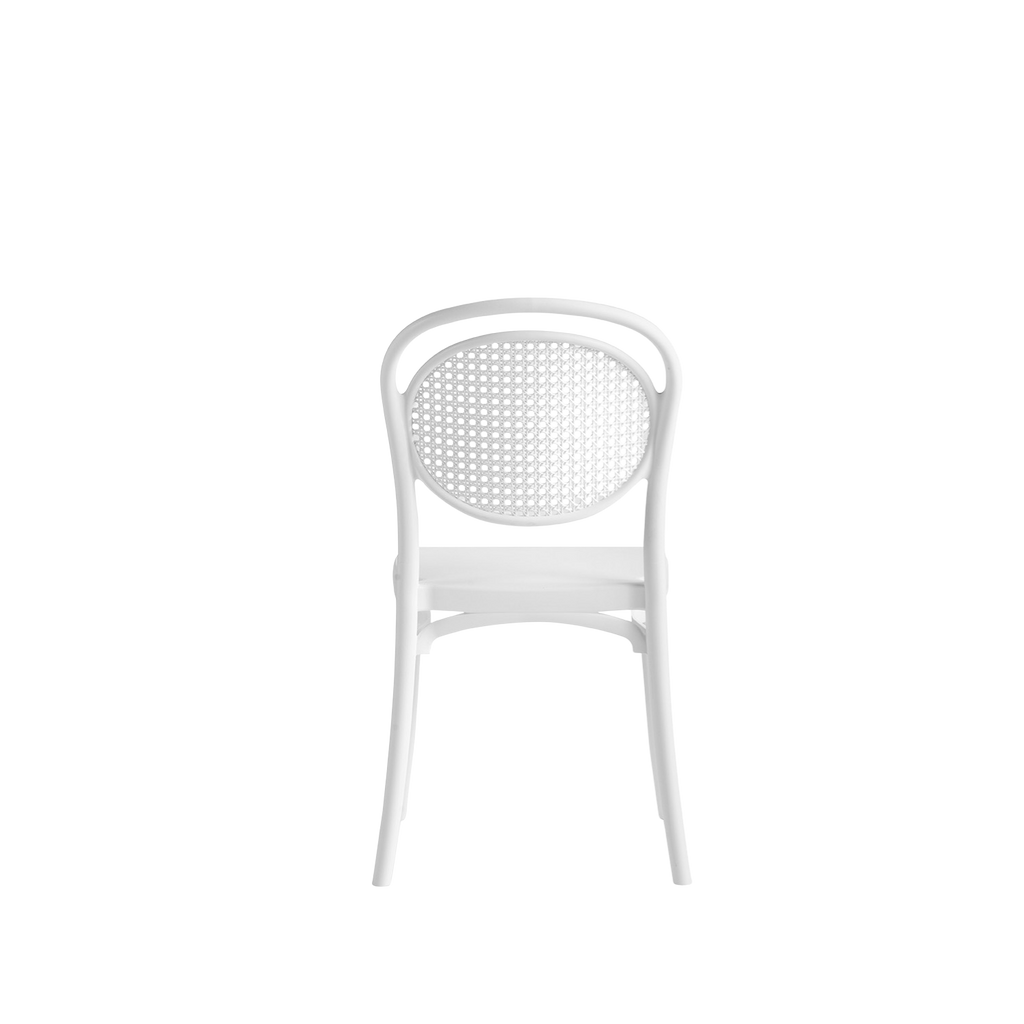 Sera Caffe/Bistro Polypropylene Stacking Chair White