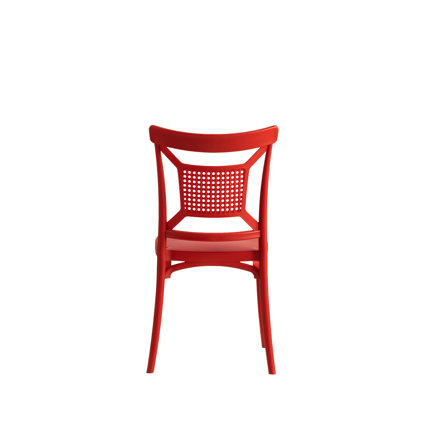 Enzo Caffe/Bistro Polypropylene Stacking Chair Red