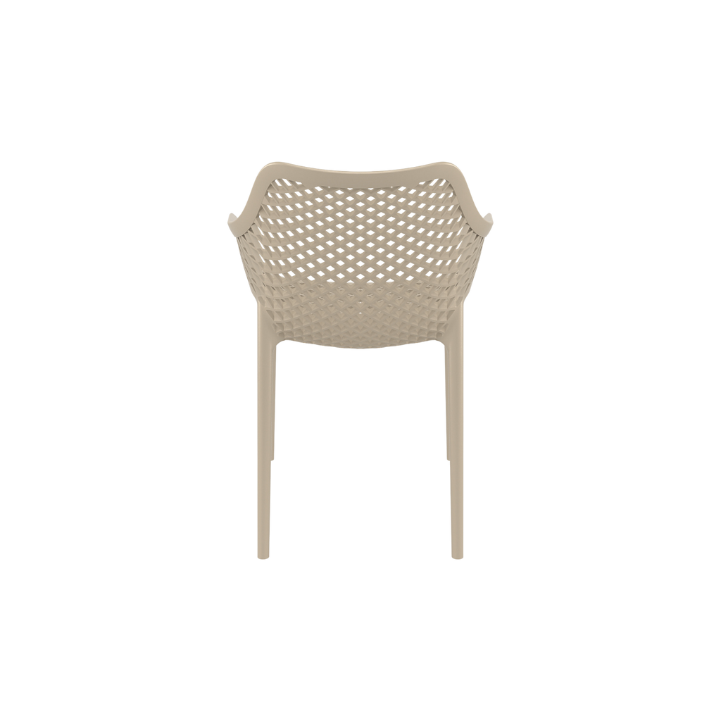 Air XL Armchair Taupe Brown – Stackable Outdoor Café Chair for Coffee Shops, Patios & Home Gardens (Copy)