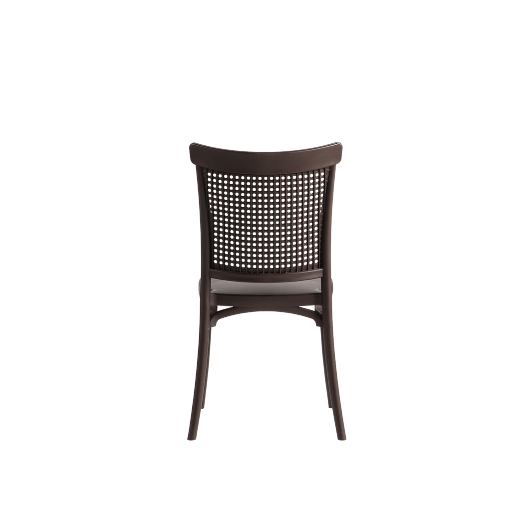 Lima Caffe/Bistro Polypropylene Stacking Chair Brown