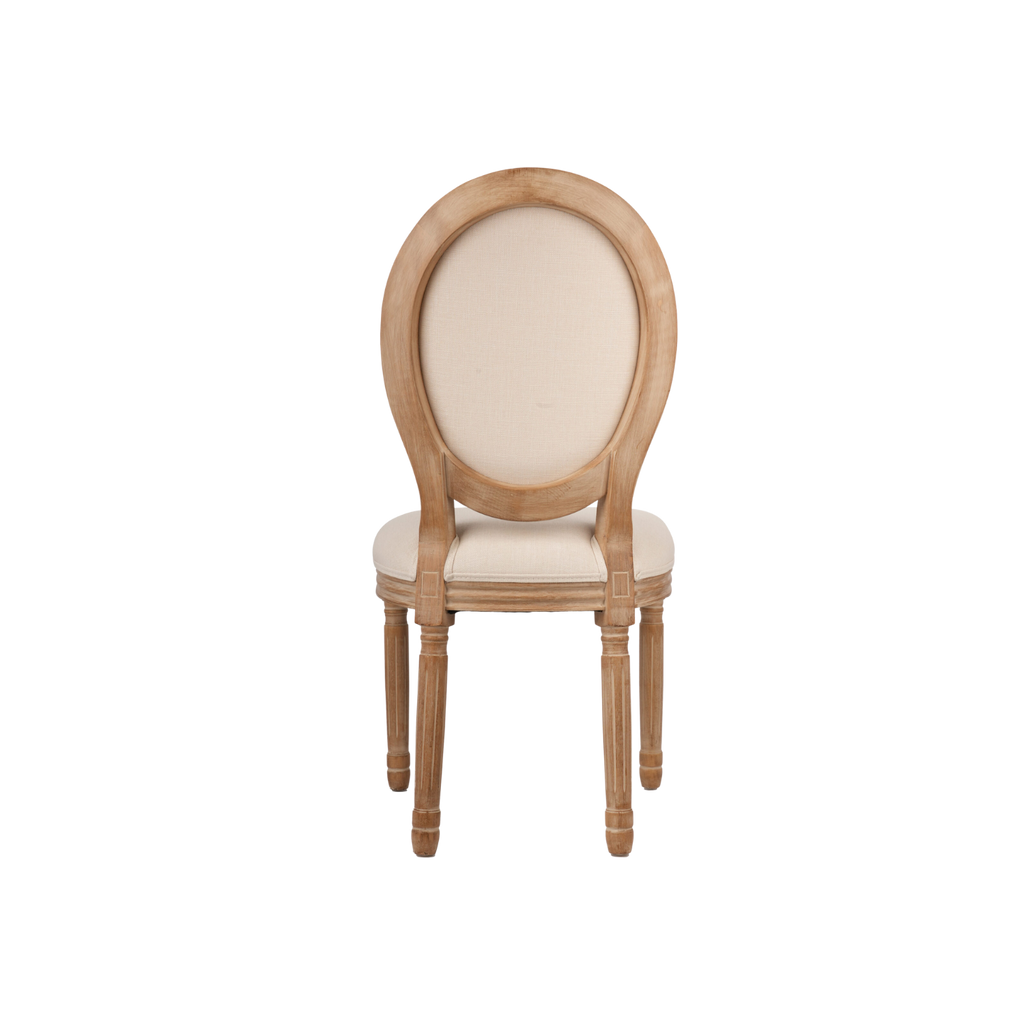 Louise Premium Wooden Stacking Chair Cream