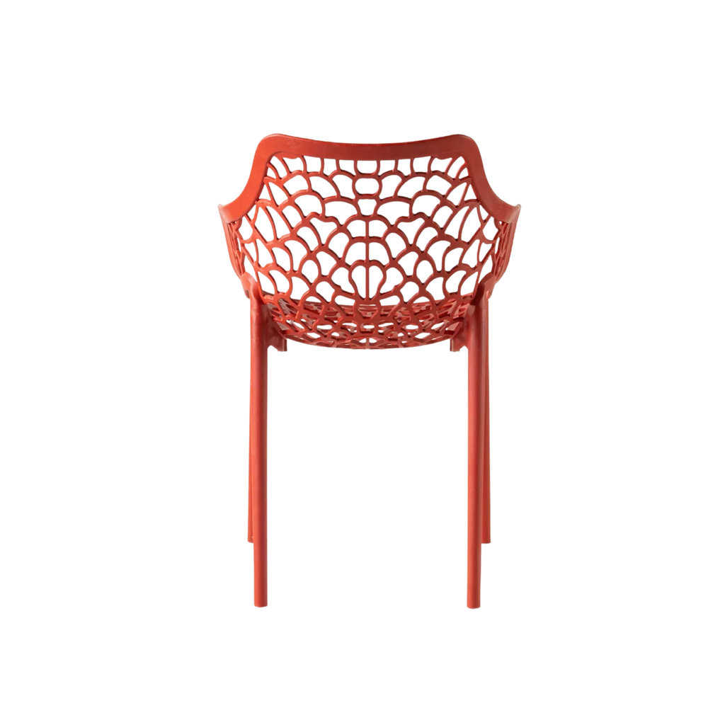 Viva Polypropylene Chair Red  – Stackable Commercial Outdoor Seating