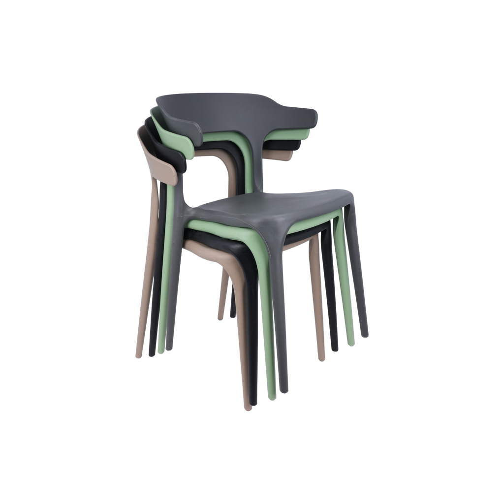 Amalfi Stackable Polypropylene Chair Cream for Cafés, Beach Bars, Pubs, Restaurants & Gardens