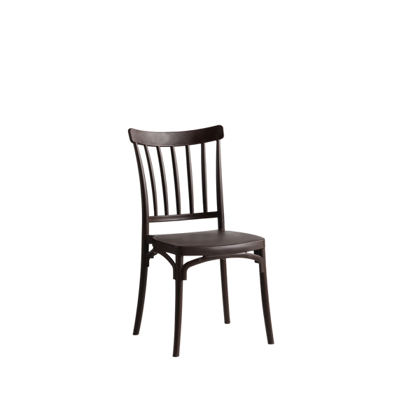 Alba Polypropylene Caffe/Bistro Stacking Chair Brown