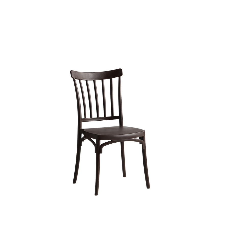Alba Polypropylene Caffe/Bistro Stacking Chair Brown