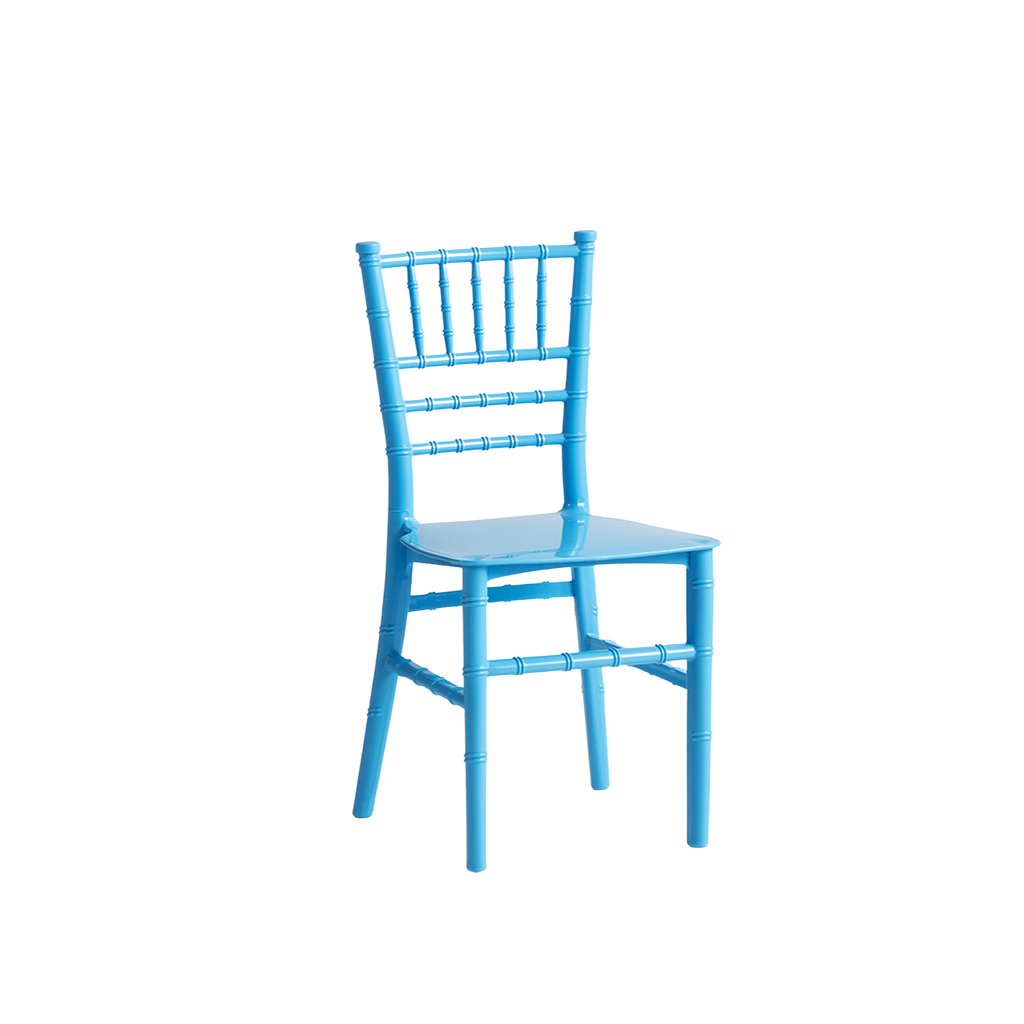 Chiavari Tiffany Kids Stacking Chair Polypropylene Cyan